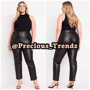 Old Navy High-Waisted Shine OG Straight Ankle Jeans Plus Size 22